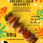 uitnodiging vrijwilligers bbq